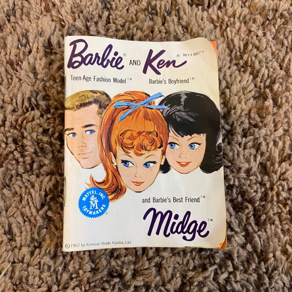 Vintage 1962 Mattel Barbie Ken Midge Fashion Booklet Catalog 0850-1150 Japan